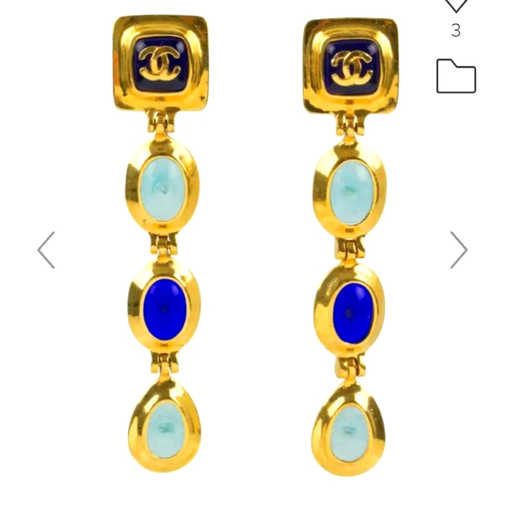 ISO Blue Gripoix earrings